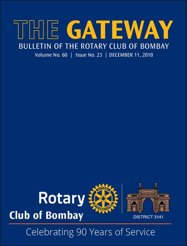 The Gateway Bulletin of the Rotary club of Bombay - Vol No 60 - Issue no 23